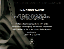 Tablet Screenshot of inmotiontalent.com